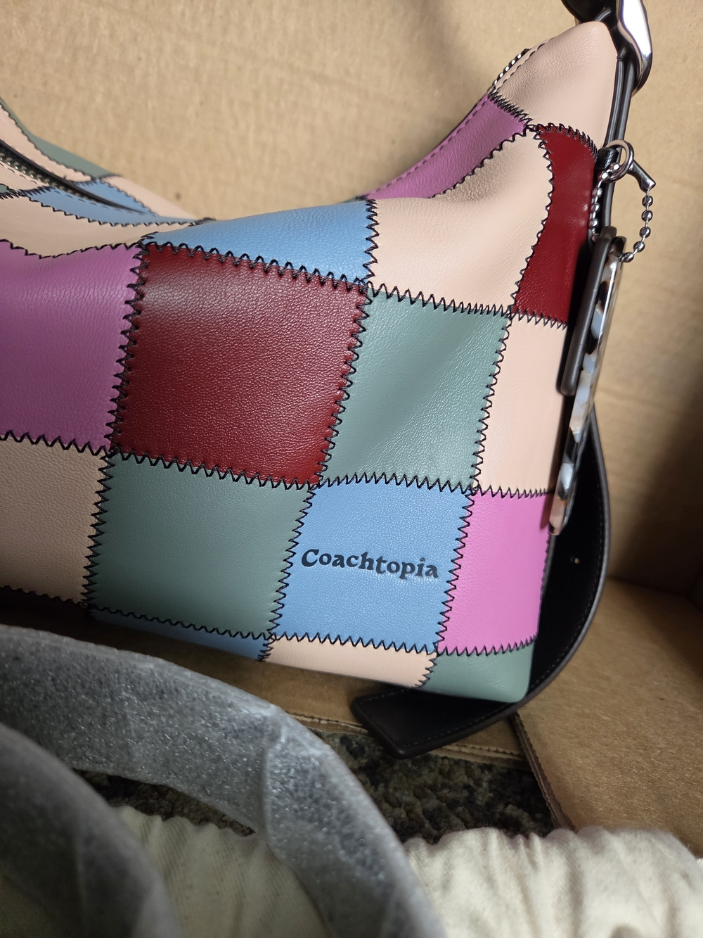 Coachtopia Multicolor Alter Ego Patchwork Leather Shoulder Bag - Picture 2 of 16